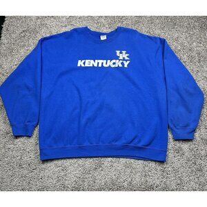 Kentucky Wildcats Sweatshirt 2XL Blue‎ UK Logo Pullover Crewneck Gildan Unisex